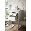 James Martin Vanities Athens 15in Base Cabinet W/ Drawers & Left Door, Glossy White W/ 3CM Arctic Fall Solid Surface Top E645-B15L-GW-3AF